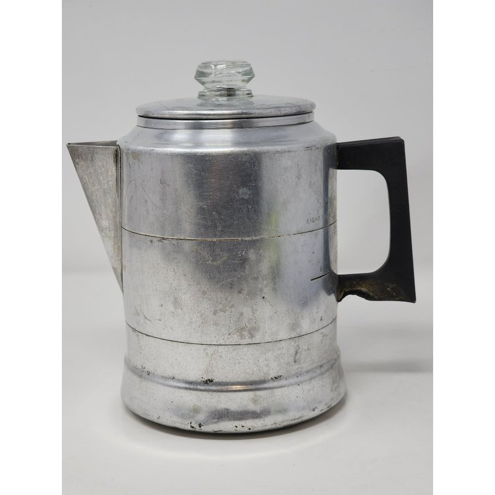 Vintage Worthmore Aluminum 8 Cup Percolator Coffee‎ Pot Stovetop/Camping